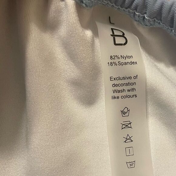 NEW Blooming Jelly Blue Cheeky High Cut High Leg String Bikini Bottom Large NWOT - Picture 5 of 6